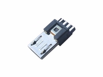 MICRO USB 5P公头 短体焊线式 前五后四 带卡勾