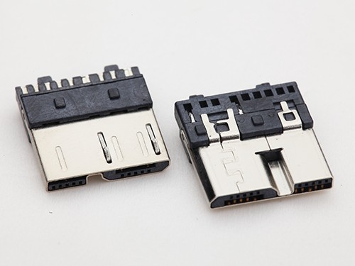 MICRO USB3.0公头 单排焊线式9P 可带线夹