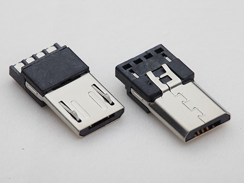 MICRO USB公头 B型焊线式公头 3.0超薄 前五后四 4-5短路